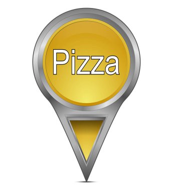 Pizza altın resimli harita göstergesi