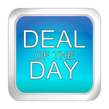 Deal of the Day Button blue - 3D illustration clipart