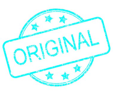 Orijinal kauçuk mühür pastel mavi - illüstrasyon