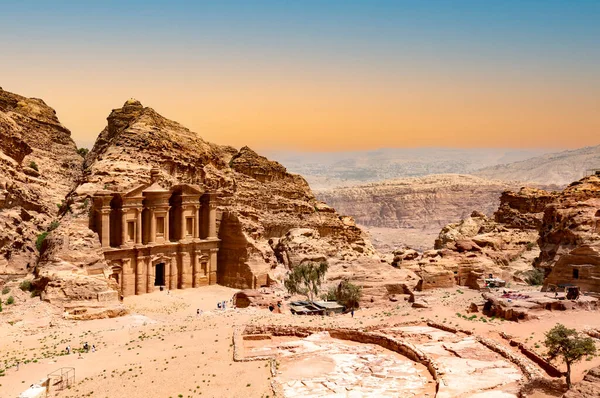 Petra Harabesi Antik Şehir Nabatean Ürdün Arap Asya Daki Güzel — Stok fotoğraf