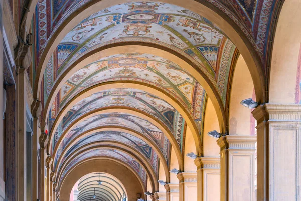 Bologna Italy Maj 2023 Beautifully Decorated Portici Cavour Square Bologna — Stock Photo, Image