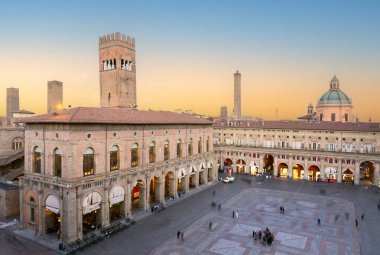 Panoramik bir Bologna - İtalya