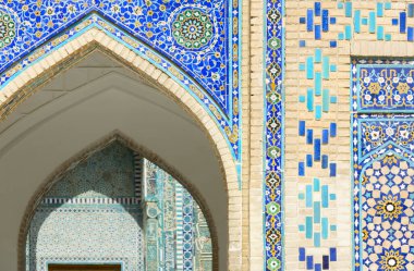 Tarihsel kutsal mezarlık, Şahi Zinda Semerkand, Özbekistan'a.