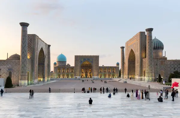 Stock image Registan, an old public square in the heart of the ancient city of Samarkand, Uzbekistan.