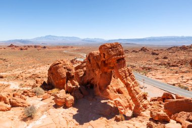 Elephant Rock at Valley of Fire State Park in a sunny day, Nevada, USA clipart