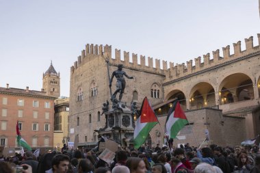 Bolonya, İtalya - 2 Ekim 2025: Pro Filistin Gösterisi