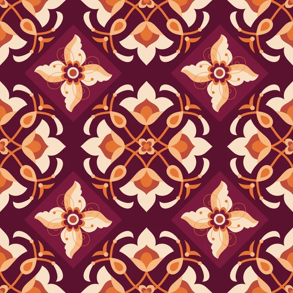 Patrón Sin Costura Floral Ornamental — Archivo Imágenes Vectoriales
