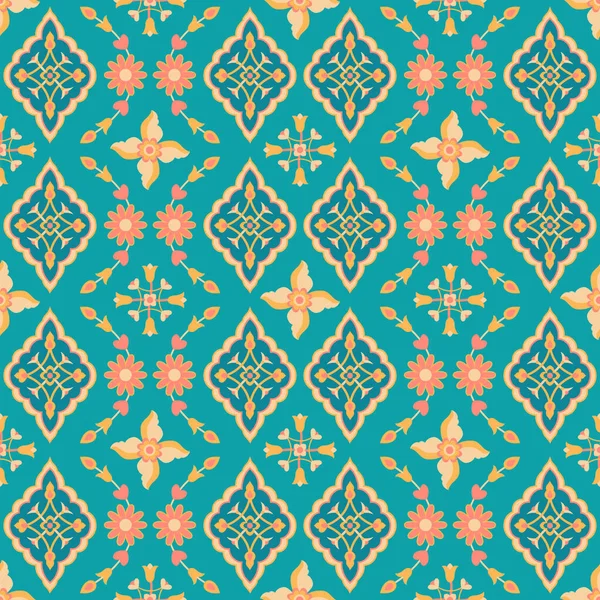 Turkich Patrón Floral Sin Costura — Archivo Imágenes Vectoriales