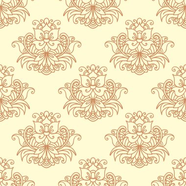 Mehendi çiçekleri çiçeksiz desen