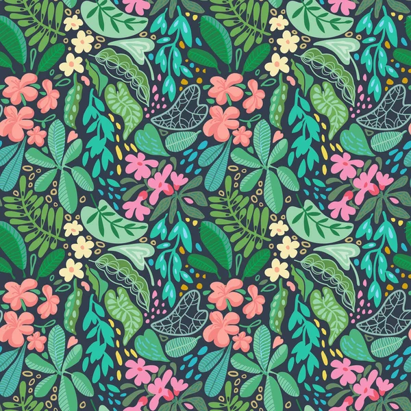 Tropical Floral Seamless Pattern Royalty Free Stock Illustrations