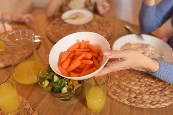 Warzywa Stole Przygotowywanie Żywności Obiad — Zdjęcie stockowe