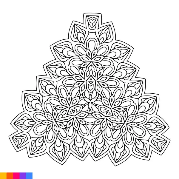 Mandala Dibujado Mano Garabato Página Para Colorear Libro Para Colorear — Archivo Imágenes Vectoriales