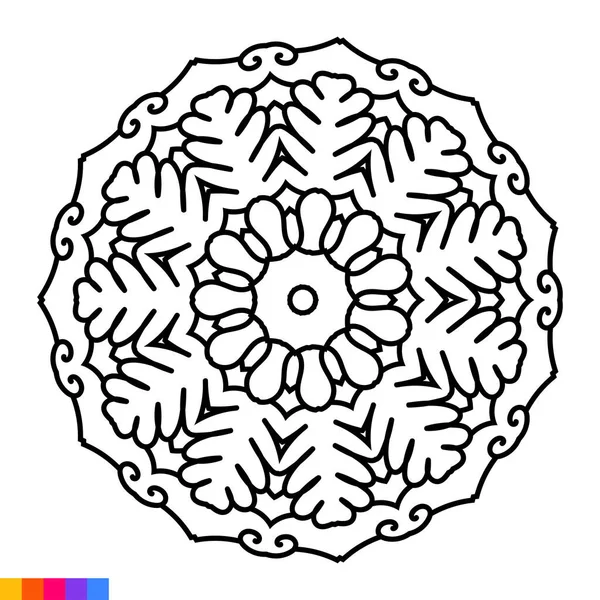 Mandala Art Für Malbuch Saubere Dekorative Runde Ornamente Orientalisches Muster — Stockvektor