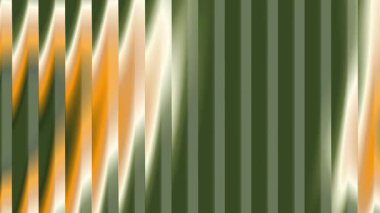 Yeşil ve turuncu tonlarda dikey çizgilere sahip görsel olarak çarpıcı soyut bir arkaplan, canlı bir renk paleti ile dinamik ve modern bir tasarım unsuru yaratır..