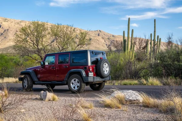 Saguaro Eua Abril 2022 Jeep Wrangler Unlimited Sports Estacionado Longo — Fotografia de Stock