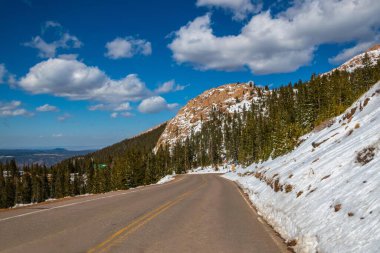 A long way down the road going to Colorado Springs, Colorado