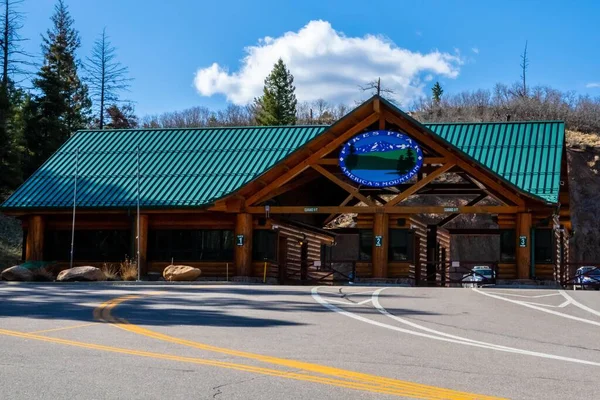 Colordado Springs, CO, USA - Dec 5, 2022: A welcoming signboard at the entry point of the park