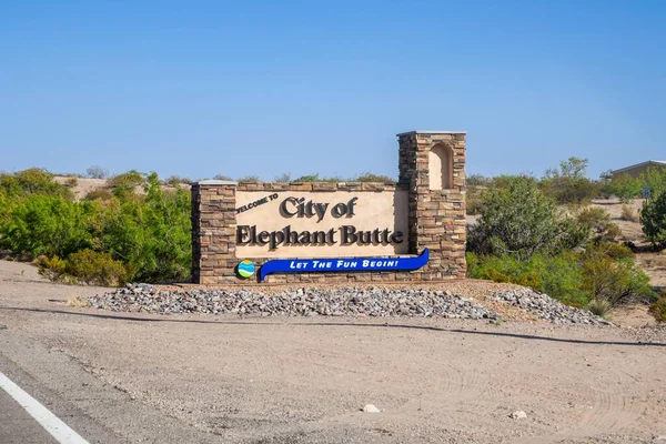 Elephant Butte Usa May 2022 Welcoming Signboard Entry Point Park ロイヤリティフリーのストック画像