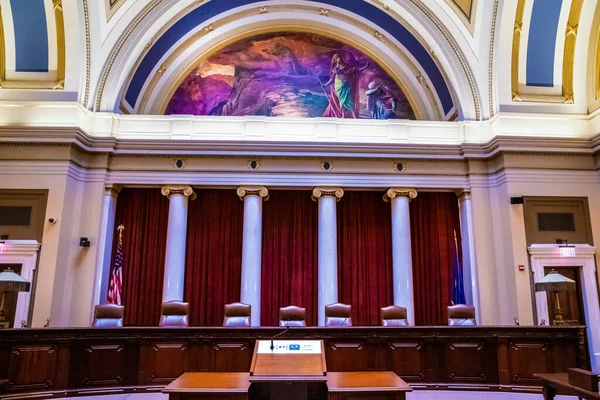 Minnesota Usa June 2022 Large Meeting Hall Senate Chamber Minnesota — Stock Photo, Image