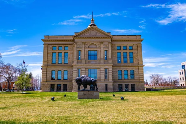 Wyoming Usa May 2022 Huge Preserve Grounds Wyoming State Capitol — Stock Photo, Image