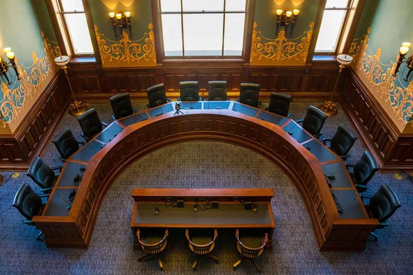 Wyoming Eua Maio 2022 Grande Sala Reuniões Câmara Senado Capitólio — Fotografia de Stock