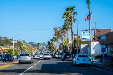 Laguna Sahili, CA, ABD - 17 Nisan 2022: Güzel kıyı parklarıyla tanınan bir şehir