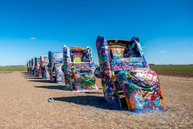 Amarillo, TX, ABD - 18 Eylül 2022 Cadillac Çiftliği