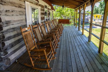 Memphis, TN, ABD - 18 Haziran 2022: The Fiddlers Grove Tarihi Köy