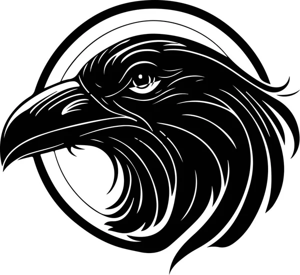 Vector Illustration Raven Head Good Logo Vector Illustration — Stock Vector