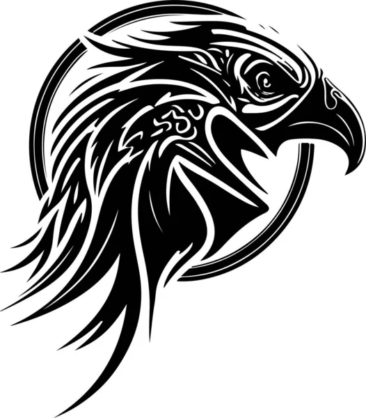 Parrot Head Logo Line Art Illustration Vector Illustration — 스톡 벡터