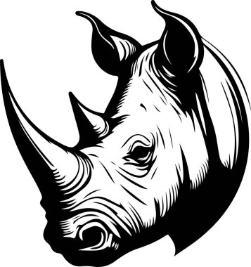 rhino head logo icon vector illustration template. Vector illustration