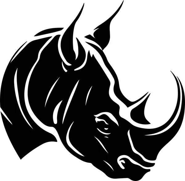 Neushoorn Hoofd Logo Pictogram Vector Illustratie Template Vectorillustratie — Stockvector