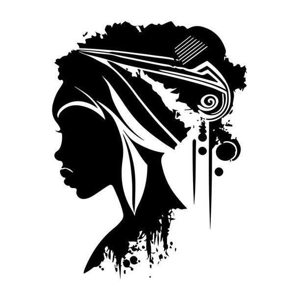 Abstract vector illustration of a beautiful woman. Female silhouette. Great for the logo of the beauty industry. Vector illustration