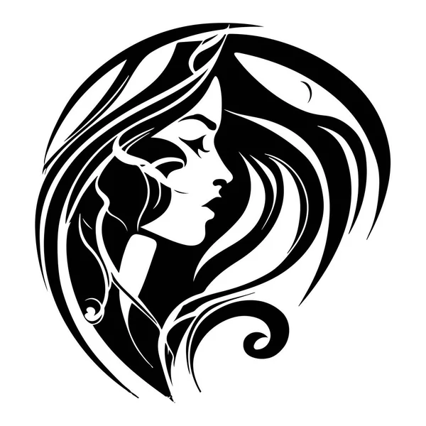Abstract Vector Illustration Beautiful Woman Female Silhouette Great Logo Beauty — Wektor stockowy