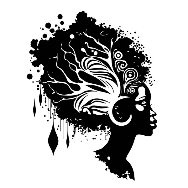 Abstraktní Vektorová Ilustrace Krásné Ženy Ženská Silueta Skvělé Pro Logo — Stockový vektor