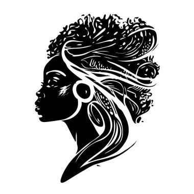 Abstract vector illustration of a beautiful woman. Female silhouette. Great for the logo of the beauty industry. Vector illustration