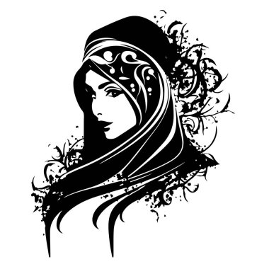 Abstract vector illustration of a beautiful woman. Female silhouette. Great for the logo of the beauty industry. Vector illustration