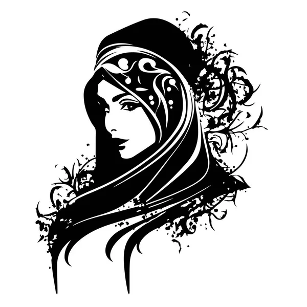 Abstrakt Vektor Illustration Vacker Kvinna Kvinnlig Siluett Perfekt För Logotypen — Stock vektor
