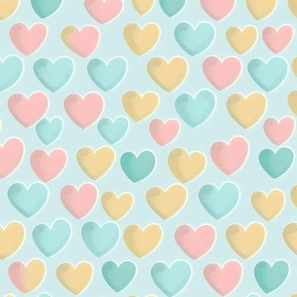 Funny hearts. Seamless pattern for your design. Great for Baby, Valentine\'s Day, Mother\'s Day, wedding, scrapbook, surface textures.