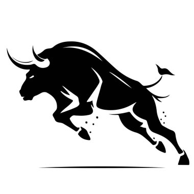  Vector bull design on white background. Wild Animals. Easy editable vector illustration.