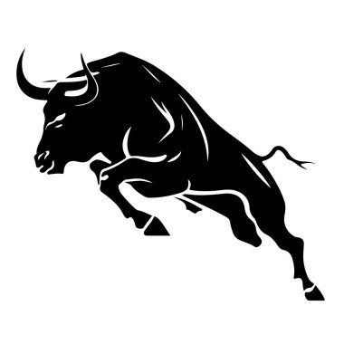  Vector bull design on white background. Wild Animals. Easy editable vector illustration.