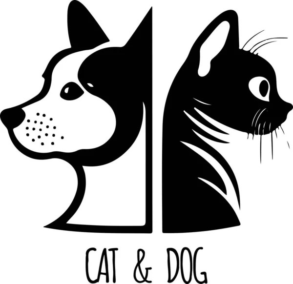 stock vector  Creative logo design Dog and Cat vector template