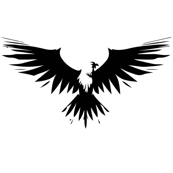 Eagle Rising Wings Logo Design Vector Template Corporate Heraldic Falcon — Stock Vector