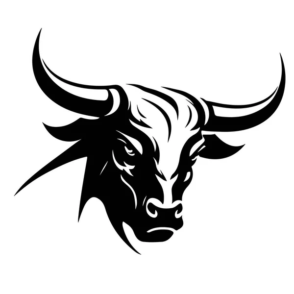Vector Bull Ontwerp Witte Achtergrond Wilde Dieren Eenvoudige Bewerkbare Vectorillustratie — Stockvector