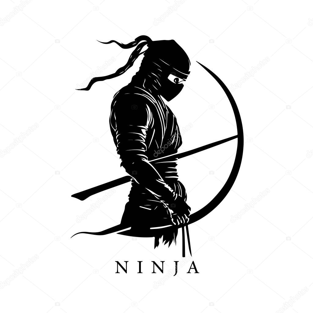 Ninja mascot logo vector template, Creative Ninja logo design concepts