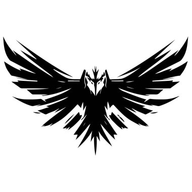  Eagle rising Wings Logo design vector template. Corporate heraldic Falcon Phoenix Hawk bird Logotype concept icon. Vector illustration