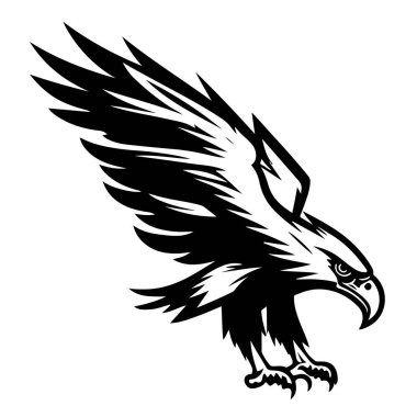  Kartal Vektör Logo Şablonu. Kartal tasviri. Vektör
