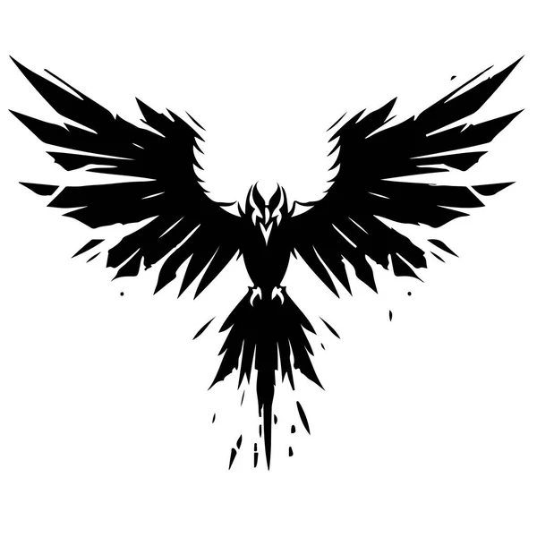 Águila Elevándose Alas Logo Diseño Plantilla Vectorial Halcón Heráldico Corporativo — Archivo Imágenes Vectoriales