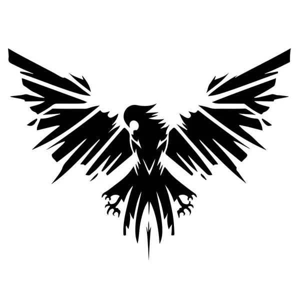 Eagle Rising Wings Logo Design Vector Template Corporate Heraldic Falcon — 스톡 벡터
