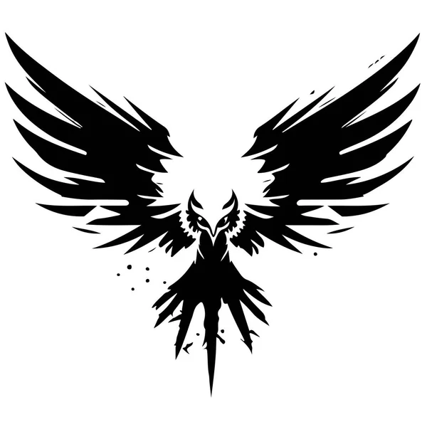 Eagle Rising Wings Logo Design Vector Template Corporate Heraldic Falcon — Wektor stockowy